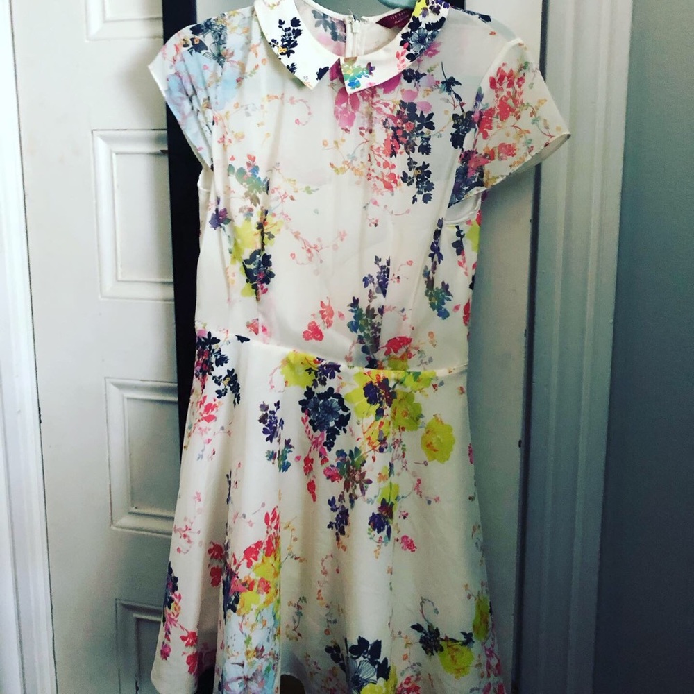Ted Baker Floral Peter Pan Collar Dress